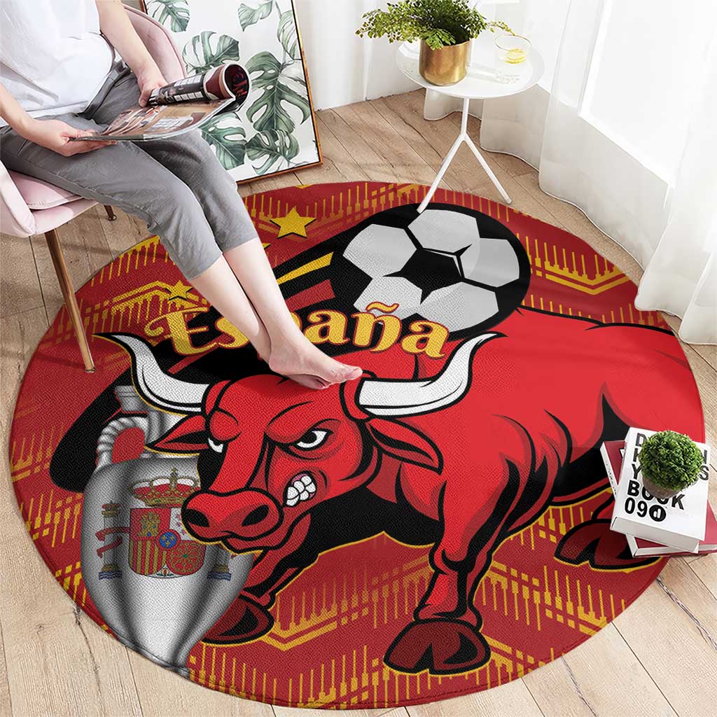 Spain 2024 Football Champions Round Carpet Espana La Roja