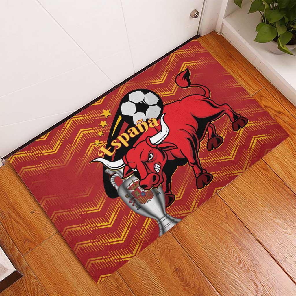 Spain 2024 Football Champions Rubber Doormat Espana La Roja - Wonder Print Shop