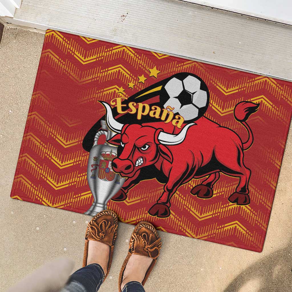 Spain 2024 Football Champions Rubber Doormat Espana La Roja - Wonder Print Shop