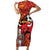 Spain 2024 Football Champions Short Sleeve Bodycon Dress Espana La Roja - Wonder Print Shop