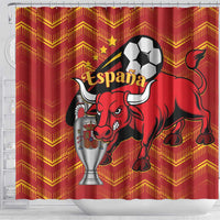 Spain 2024 Football Champions Shower Curtain Espana La Roja