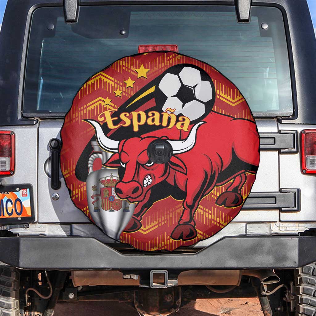 Spain 2024 Football Champions Spare Tire Cover Espana La Roja - Wonder Print Shop