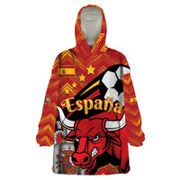 Spain 2024 Football Champions Wearable Blanket Hoodie Espana La Roja - Wonder Print Shop