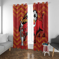 Spain 2024 Football Champions Window Curtain Espana La Roja - Wonder Print Shop