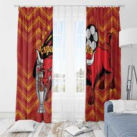 Spain 2024 Football Champions Window Curtain Espana La Roja - Wonder Print Shop