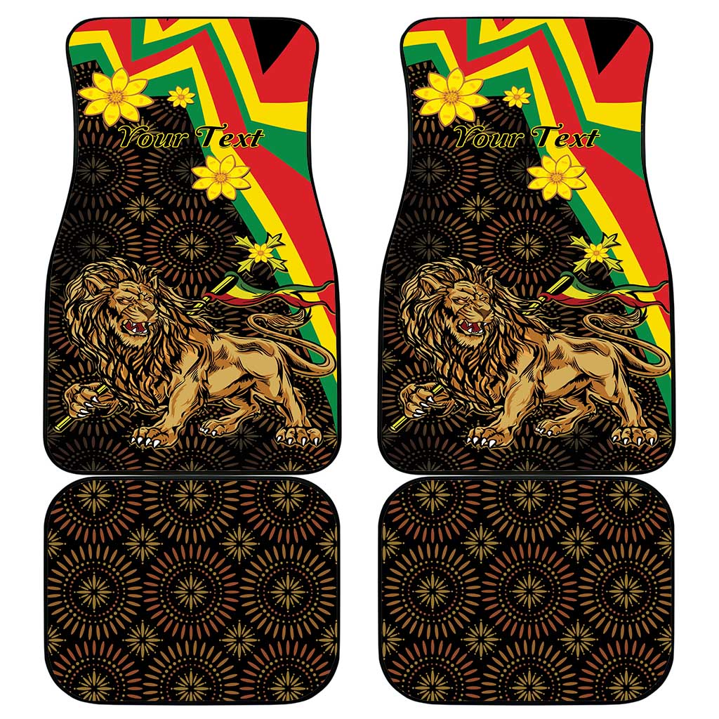 Enkutatash Ethiopia New Year Car Mats Lion of Judah Adey Abeba Flower - Wonder Print Shop