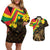 Enkutatash Ethiopia New Year Couples Matching Off Shoulder Short Dress and Hawaiian Shirt Lion of Judah Adey Abeba Flower - Wonder Print Shop