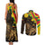 Enkutatash Ethiopia New Year Couples Matching Tank Maxi Dress and Long Sleeve Button Shirt Lion of Judah Adey Abeba Flower - Wonder Print Shop
