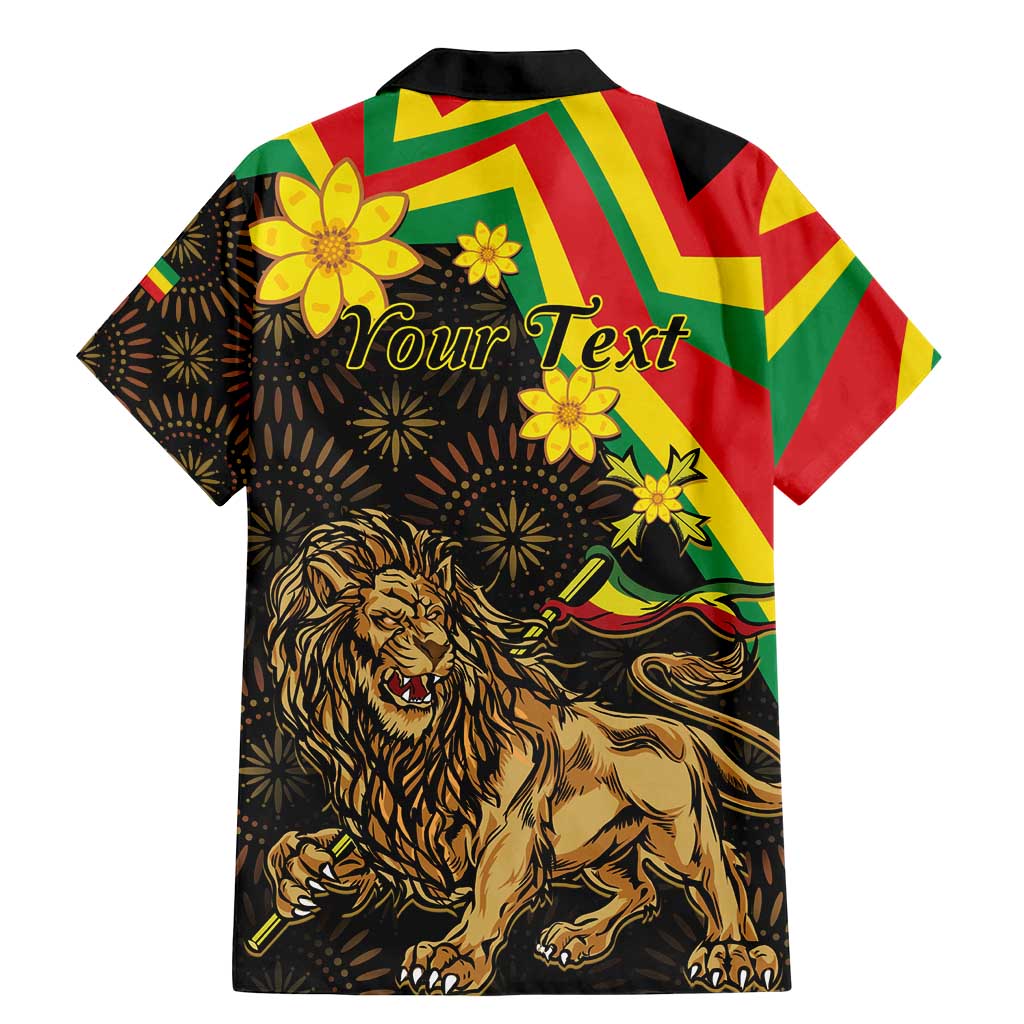 Enkutatash Ethiopia New Year Family Matching Mermaid Dress and Hawaiian Shirt Lion of Judah Adey Abeba Flower - Wonder Print Shop