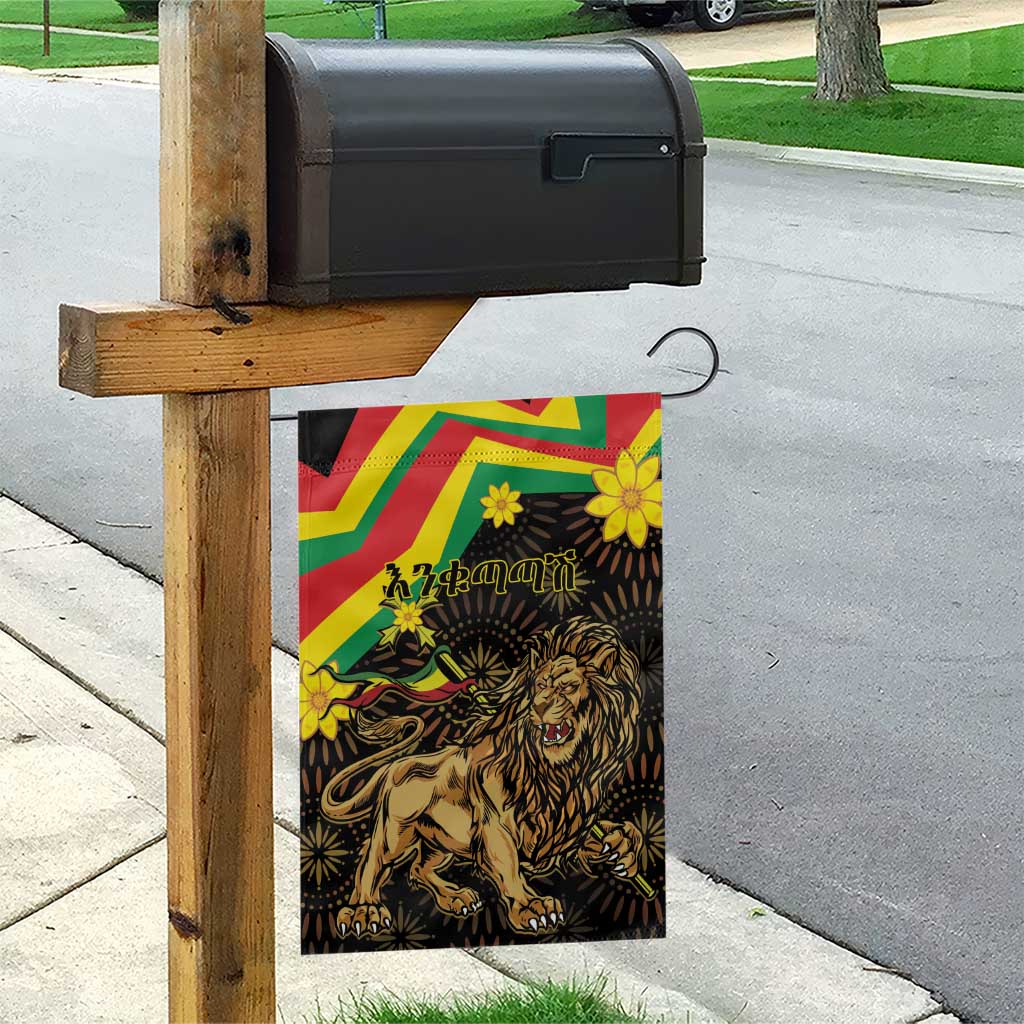 Enkutatash Ethiopia New Year Garden Flag Lion of Judah Adey Abeba Flower - Wonder Print Shop
