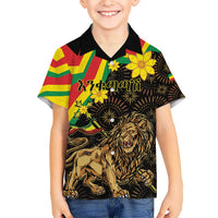 Enkutatash Ethiopia New Year Kid Hawaiian Shirt Lion of Judah Adey Abeba Flower - Wonder Print Shop
