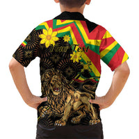 Enkutatash Ethiopia New Year Kid Hawaiian Shirt Lion of Judah Adey Abeba Flower - Wonder Print Shop