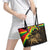 Enkutatash Ethiopia New Year Leather Tote Bag Lion of Judah Adey Abeba Flower - Wonder Print Shop