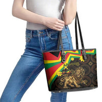 Enkutatash Ethiopia New Year Leather Tote Bag Lion of Judah Adey Abeba Flower - Wonder Print Shop