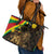 Enkutatash Ethiopia New Year Leather Tote Bag Lion of Judah Adey Abeba Flower - Wonder Print Shop