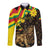 Enkutatash Ethiopia New Year Long Sleeve Button Shirt Lion of Judah Adey Abeba Flower - Wonder Print Shop