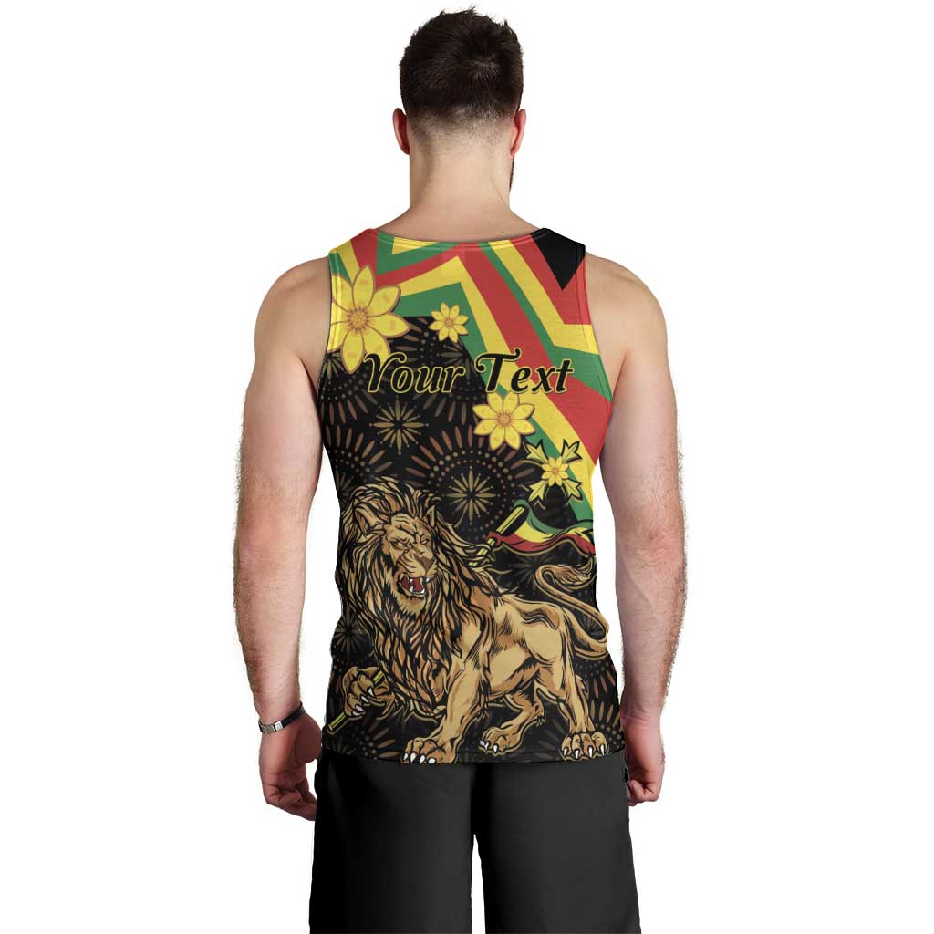 Enkutatash Ethiopia New Year Men Tank Top Lion of Judah Adey Abeba Flower - Wonder Print Shop