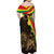 Enkutatash Ethiopia New Year Off Shoulder Maxi Dress Lion of Judah Adey Abeba Flower - Wonder Print Shop
