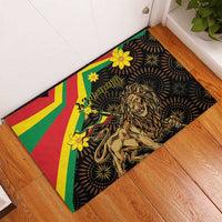 Enkutatash Ethiopia New Year Rubber Doormat Lion of Judah Adey Abeba Flower - Wonder Print Shop