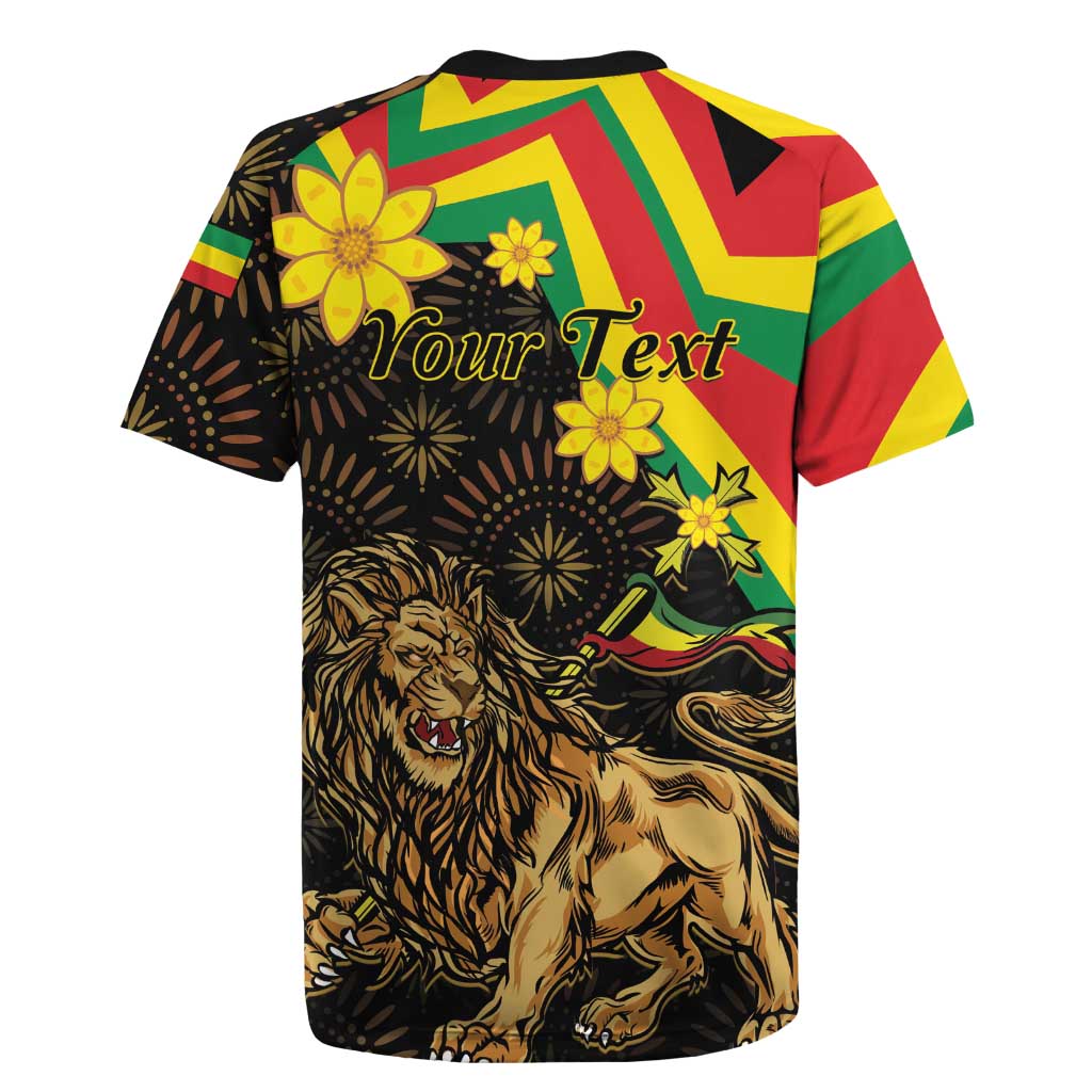 Enkutatash Ethiopia New Year Rugby Jersey Lion of Judah Adey Abeba Flower - Wonder Print Shop