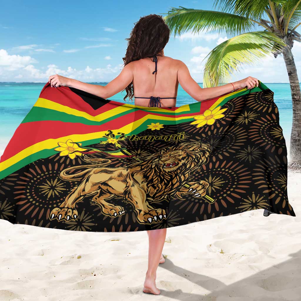 Enkutatash Ethiopia New Year Sarong Lion of Judah Adey Abeba Flower - Wonder Print Shop