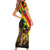 Enkutatash Ethiopia New Year Short Sleeve Bodycon Dress Lion of Judah Adey Abeba Flower - Wonder Print Shop