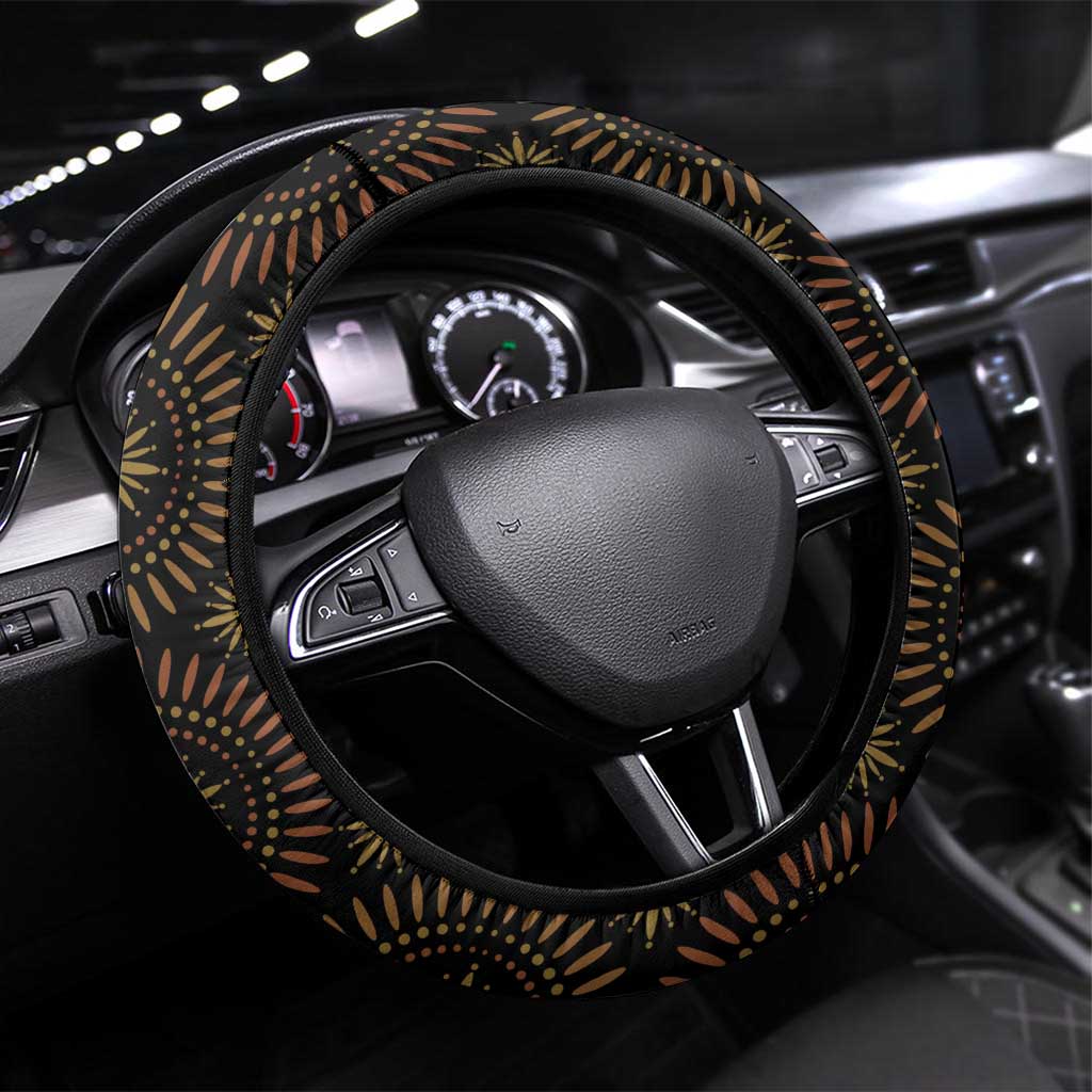 Enkutatash Ethiopia New Year Steering Wheel Cover Lion of Judah Adey Abeba Flower - Wonder Print Shop