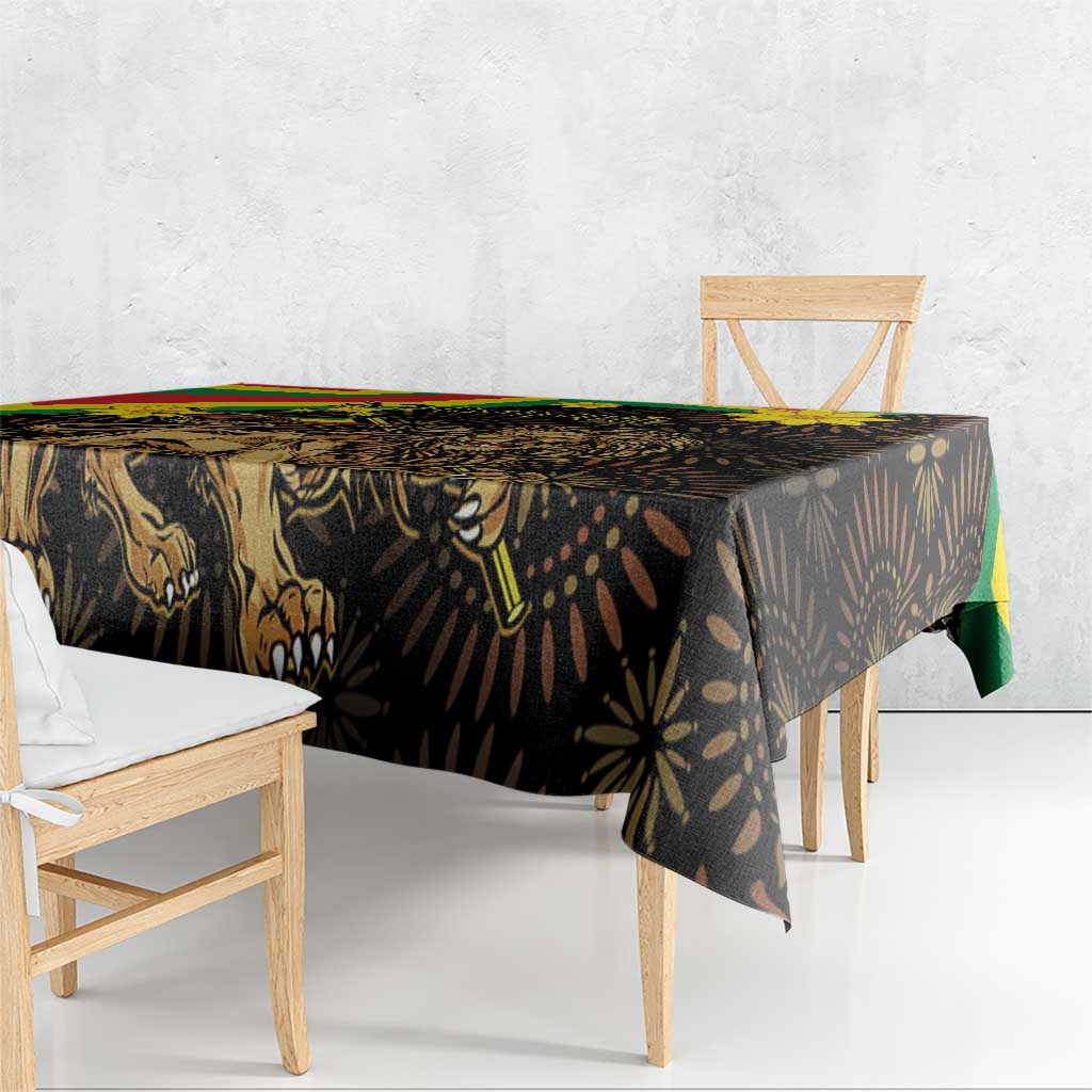 Enkutatash Ethiopia New Year Tablecloth Lion of Judah Adey Abeba Flower - Wonder Print Shop