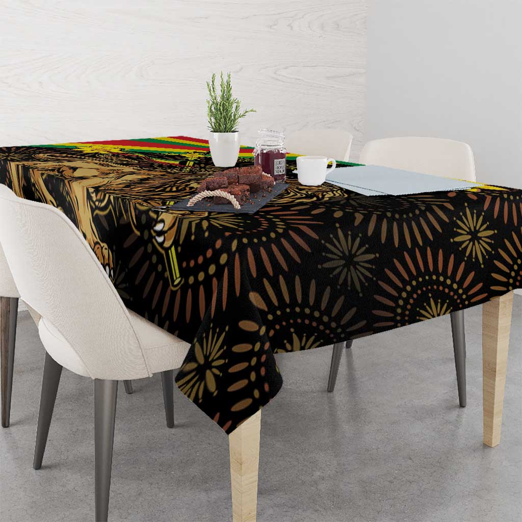 Enkutatash Ethiopia New Year Tablecloth Lion of Judah Adey Abeba Flower - Wonder Print Shop