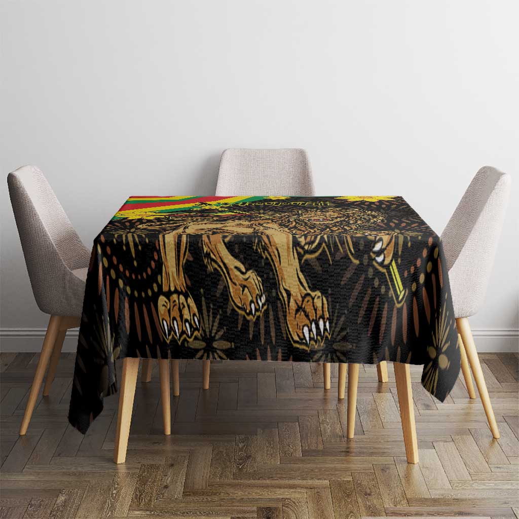 Enkutatash Ethiopia New Year Tablecloth Lion of Judah Adey Abeba Flower - Wonder Print Shop