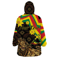 Enkutatash Ethiopia New Year Wearable Blanket Hoodie Lion of Judah Adey Abeba Flower - Wonder Print Shop