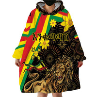 Enkutatash Ethiopia New Year Wearable Blanket Hoodie Lion of Judah Adey Abeba Flower - Wonder Print Shop