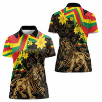 Enkutatash Ethiopia New Year Women Polo Shirt Lion of Judah Adey Abeba Flower - Wonder Print Shop