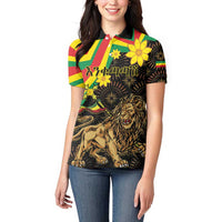 Enkutatash Ethiopia New Year Women Polo Shirt Lion of Judah Adey Abeba Flower - Wonder Print Shop