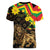 Enkutatash Ethiopia New Year Women V-Neck T-Shirt Lion of Judah Adey Abeba Flower - Wonder Print Shop