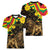 Enkutatash Ethiopia New Year Women V-Neck T-Shirt Lion of Judah Adey Abeba Flower - Wonder Print Shop