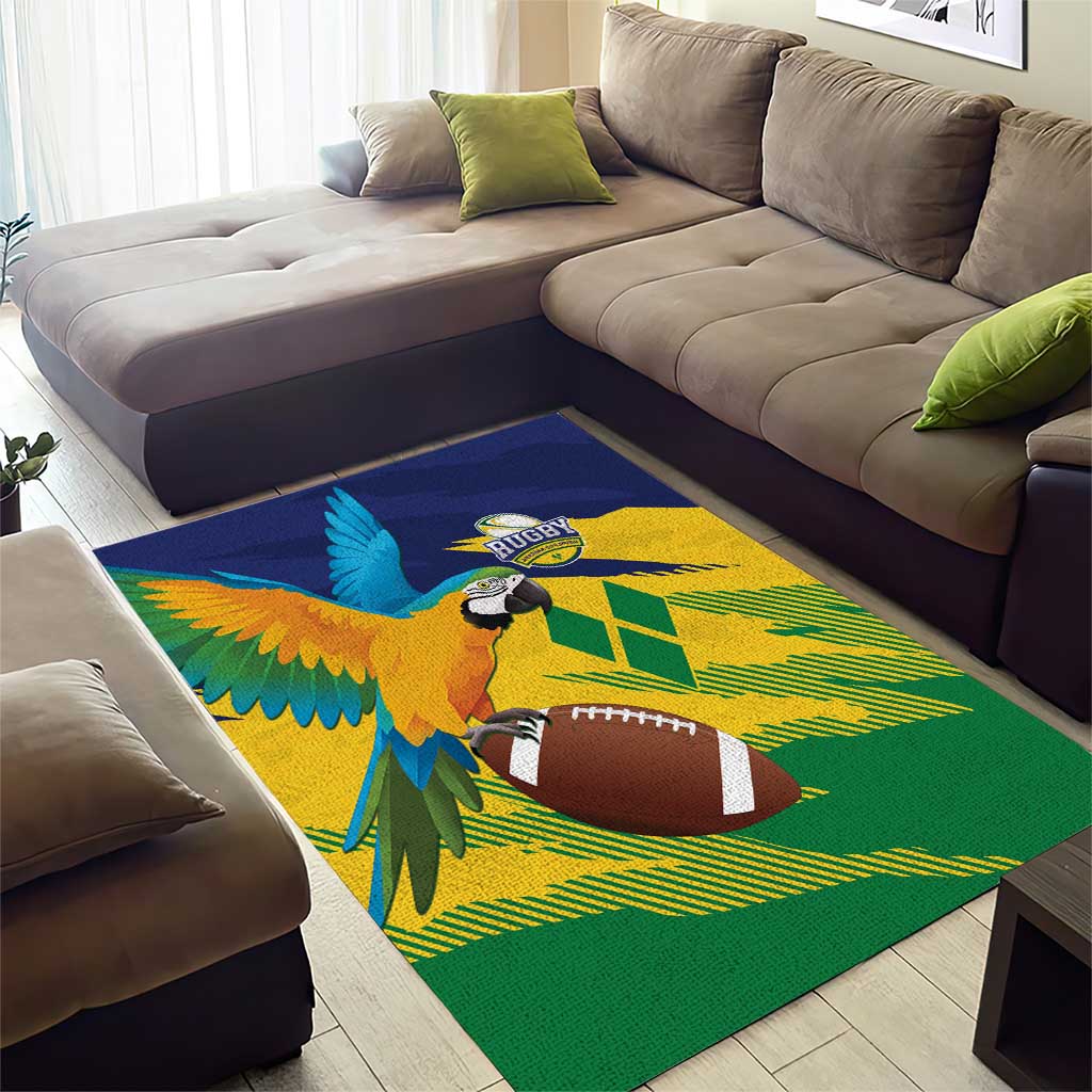 Rugby Saint Vincent and the Grenadines Area Rug Go SVG Amazona Guildingii - Wonder Print Shop