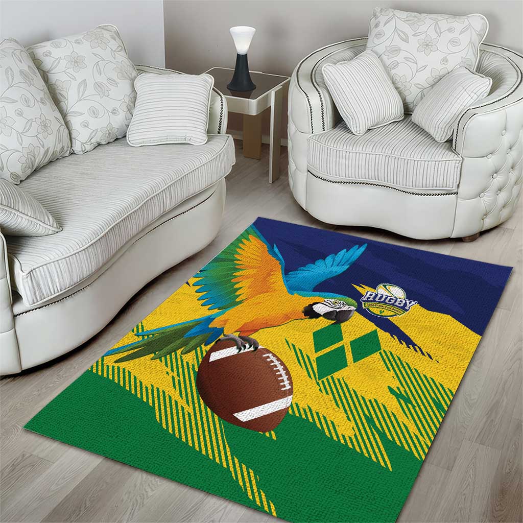 Rugby Saint Vincent and the Grenadines Area Rug Go SVG Amazona Guildingii - Wonder Print Shop