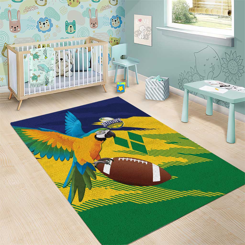 Rugby Saint Vincent and the Grenadines Area Rug Go SVG Amazona Guildingii - Wonder Print Shop