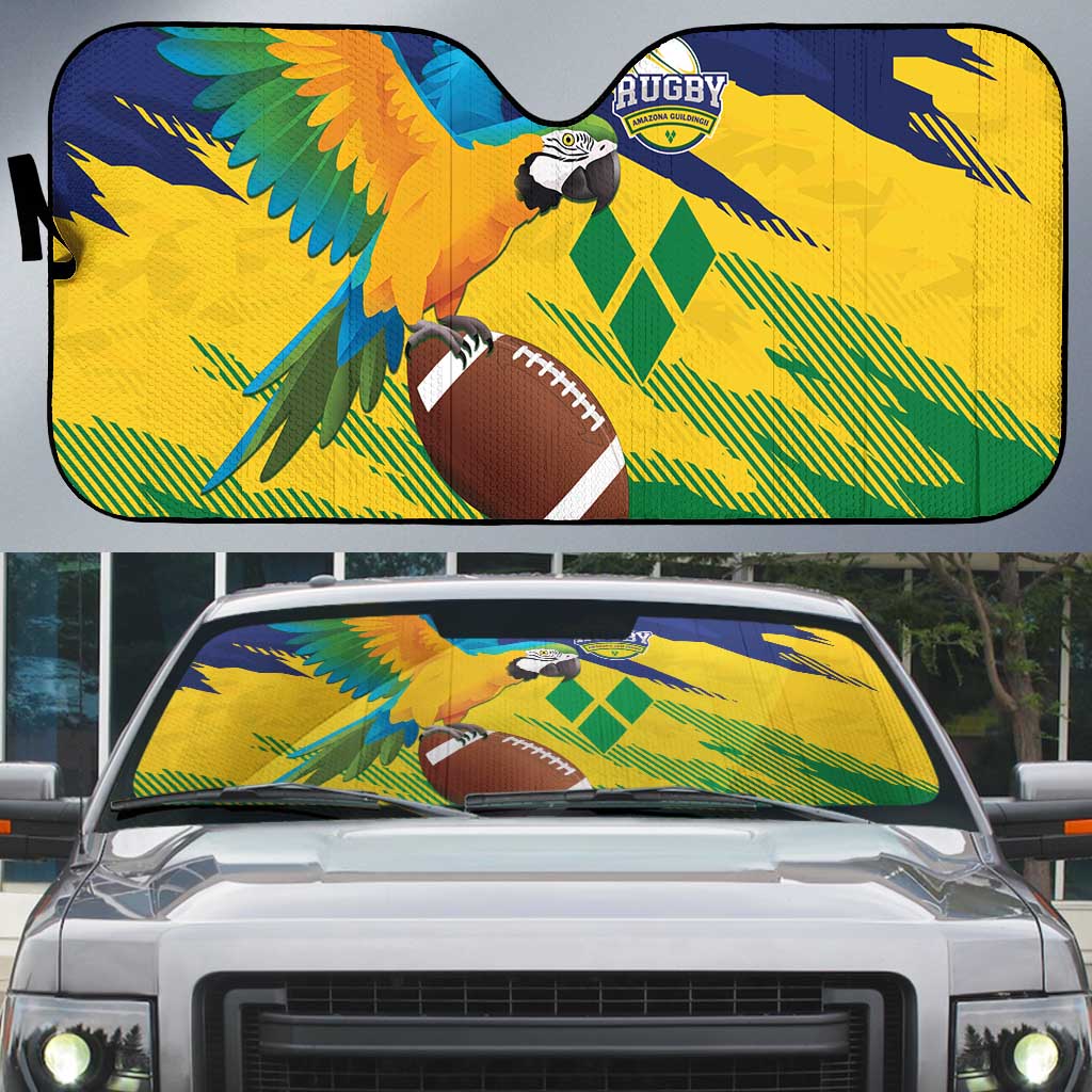 Rugby Saint Vincent and the Grenadines Auto Sun Shade Go SVG Amazona Guildingii - Wonder Print Shop