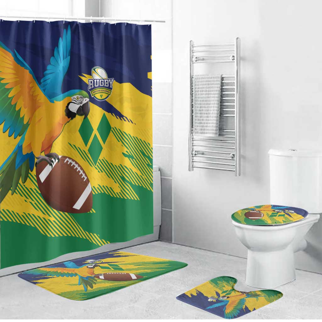 Rugby Saint Vincent and the Grenadines Bathroom Set Go SVG Amazona Guildingii - Wonder Print Shop