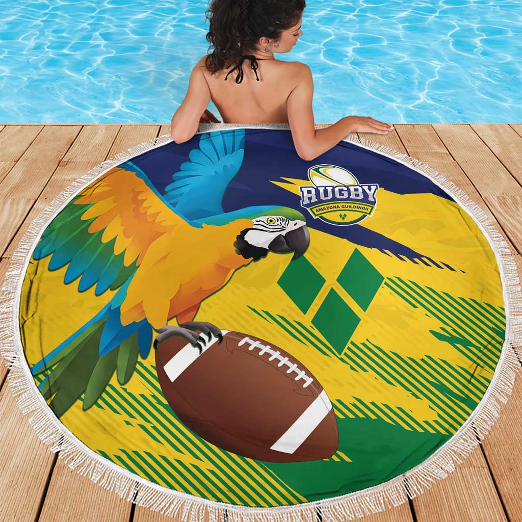 Rugby Saint Vincent and the Grenadines Beach Blanket Go SVG Amazona Guildingii - Wonder Print Shop