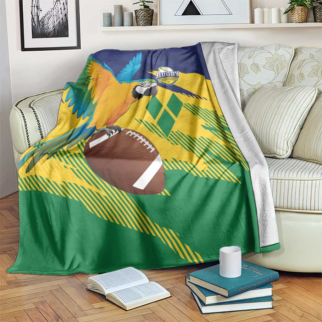 Rugby Saint Vincent and the Grenadines Blanket Go SVG Amazona Guildingii - Wonder Print Shop
