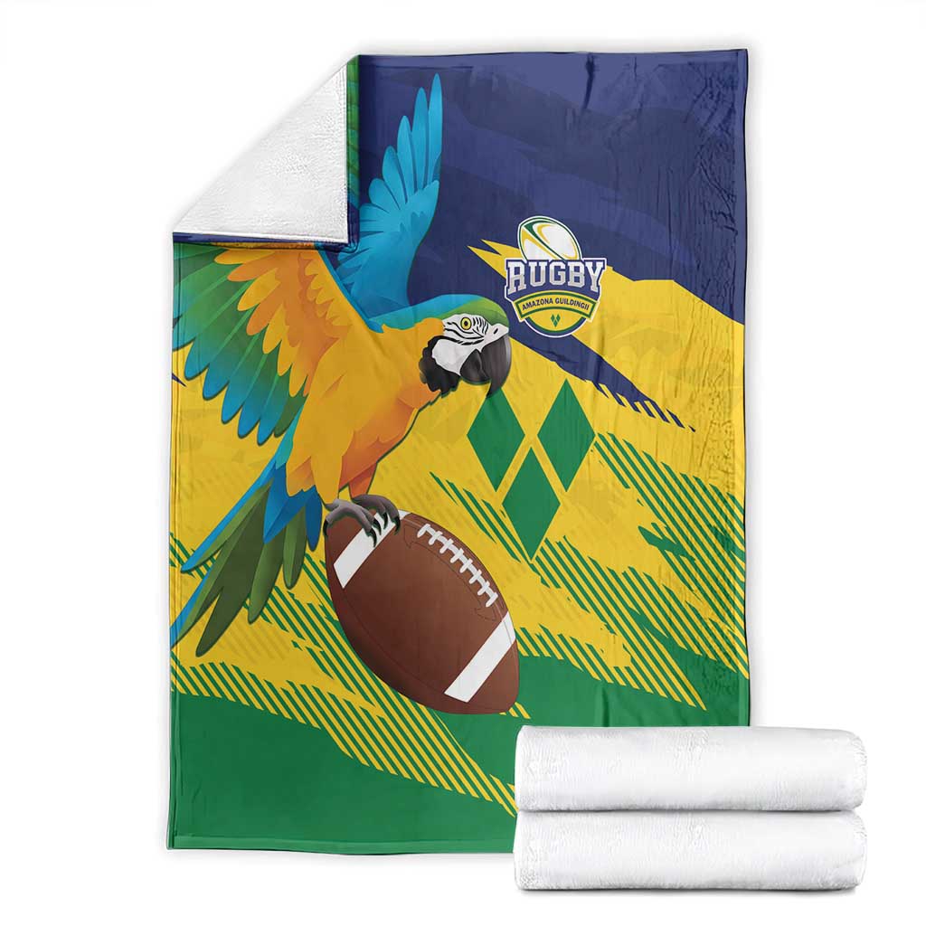 Rugby Saint Vincent and the Grenadines Blanket Go SVG Amazona Guildingii - Wonder Print Shop
