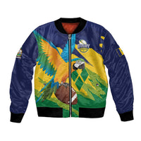 Custom Rugby Saint Vincent and the Grenadines Bomber Jacket Go SVG Amazona Guildingii - Wonder Print Shop