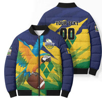 Custom Rugby Saint Vincent and the Grenadines Bomber Puffer Jacket Go SVG Amazona Guildingii - Wonder Print Shop
