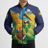 Custom Rugby Saint Vincent and the Grenadines Bomber Puffer Jacket Go SVG Amazona Guildingii - Wonder Print Shop