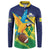 Custom Rugby Saint Vincent and the Grenadines Button Sweatshirt Go SVG Amazona Guildingii - Wonder Print Shop