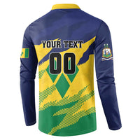 Custom Rugby Saint Vincent and the Grenadines Button Sweatshirt Go SVG Amazona Guildingii - Wonder Print Shop