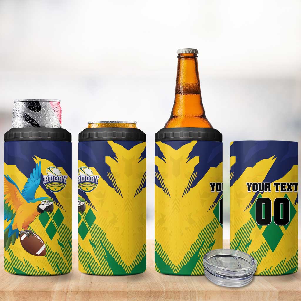 Custom Rugby Saint Vincent and the Grenadines 4 in 1 Can Cooler Tumbler Go SVG Amazona Guildingii - Wonder Print Shop